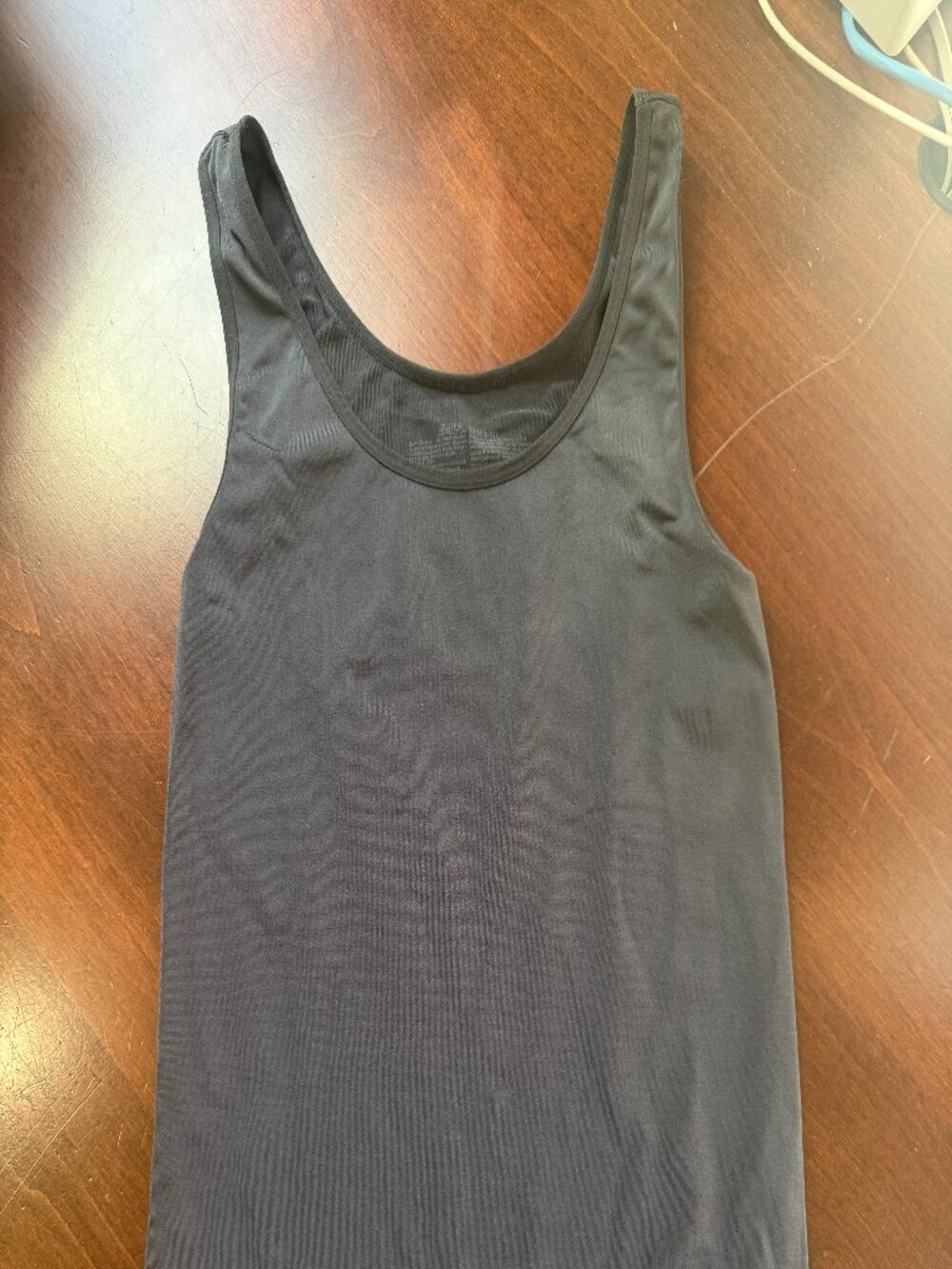 Gilligan & O'Malley Slate Grey Seamless Compression Slimming Tank Top Size Mediu